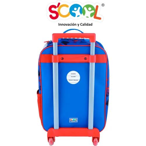 Scool Set Escolar Mochila Con Ruedas Niño Kombat Sonic