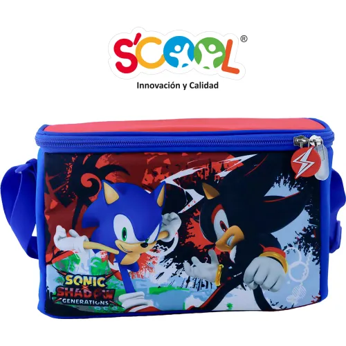 Scool Set Escolar Mochila Con Ruedas Niño Kombat Sonic
