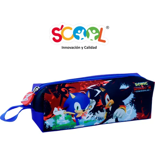 Scool Set Escolar Mochila Con Ruedas Niño Kombat Sonic