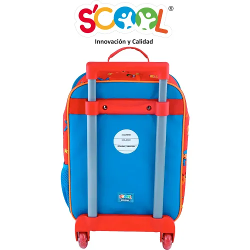 Scool Set Escolar Mochila Con Ruedas Niño Kombat Pocoyo
