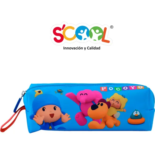 Scool Set Escolar Mochila Con Ruedas Niño Kombat Pocoyo