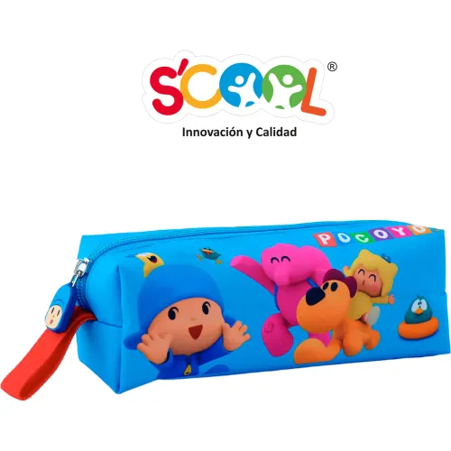 Scool Set Escolar Mochila Con Ruedas Niño Kombat Pocoyo