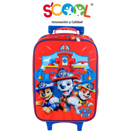 Scool Set Escolar Mochila Con Ruedas Niño Kombat Paw Patrol