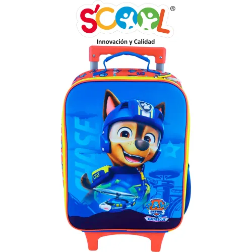 Scool Set Escolar Mochila Con Ruedas Niño Kombat Paw Patrol