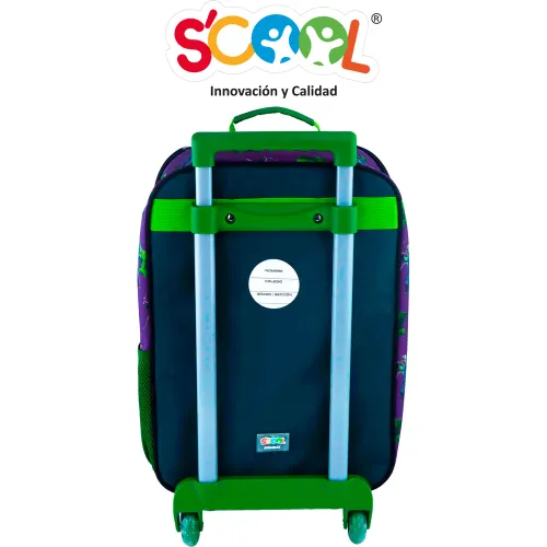 Scool Set Mochila Con Ruedas Niño Kombat Minecraft