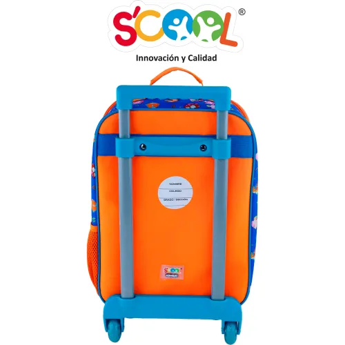Scool Set Escolar Mochila Con Ruedas Niño Kombat Granja De Zenon