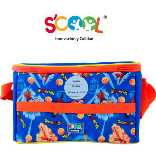Scool Set Escolar Mochila Con Ruedas Niño Kombat Dragon Ball