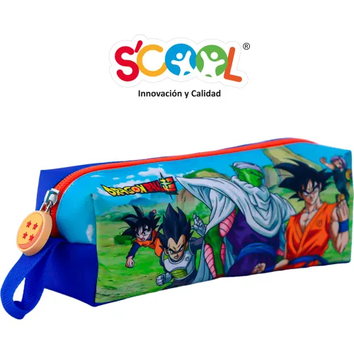 Scool Set Escolar Mochila Con Ruedas Niño Kombat Dragon Ball
