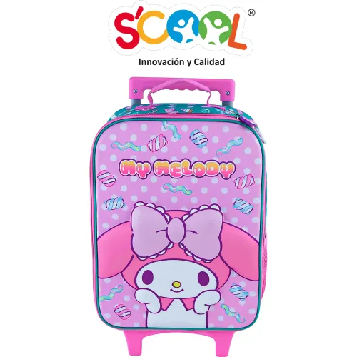 Scool Set Escolar Mochila Con Ruedas Niña Kombat My Melody