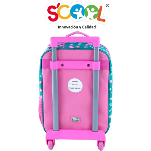 Scool Set Escolar Mochila Con Ruedas Niña Kombat My Melody