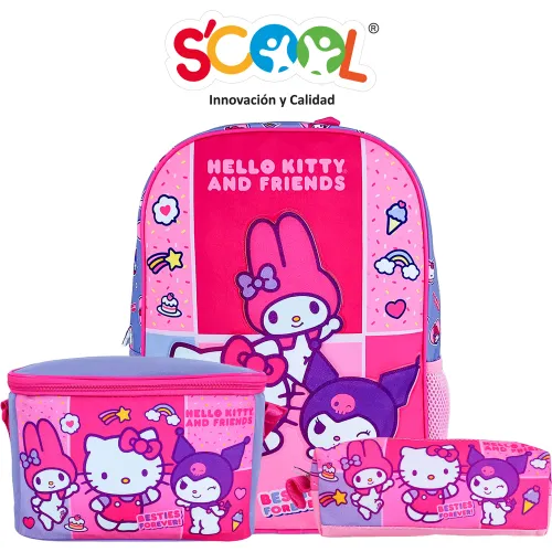 Scool de Niña / Niño modelo Set Mochila Con Ruedas Niña Kombat Hello Kitty&friends niña 2025122620403496670