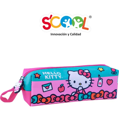 Scool Set Escolar Mochila Con Ruedas Niña Kombat Hello Kitty