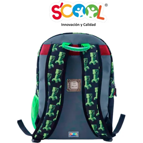 MINECRAFT Mochila Escolar Scool Niño Magic 3d