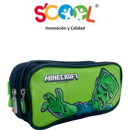 Scool Cartuchera Niño Magic Minecraft