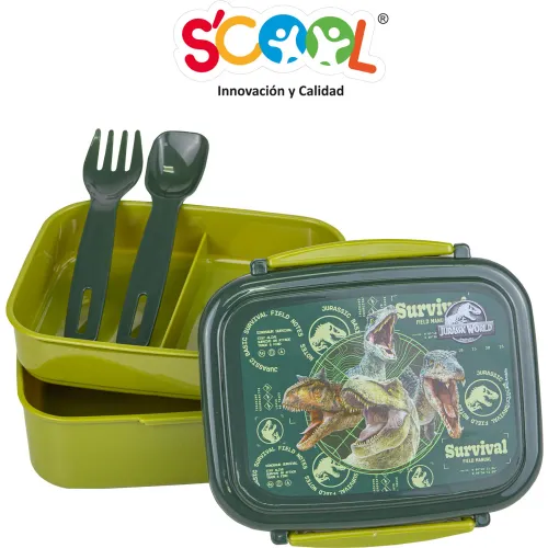 Scool modelo Taper Niño Lonchera Con Cubiertos Jurassic 2025123017024453570