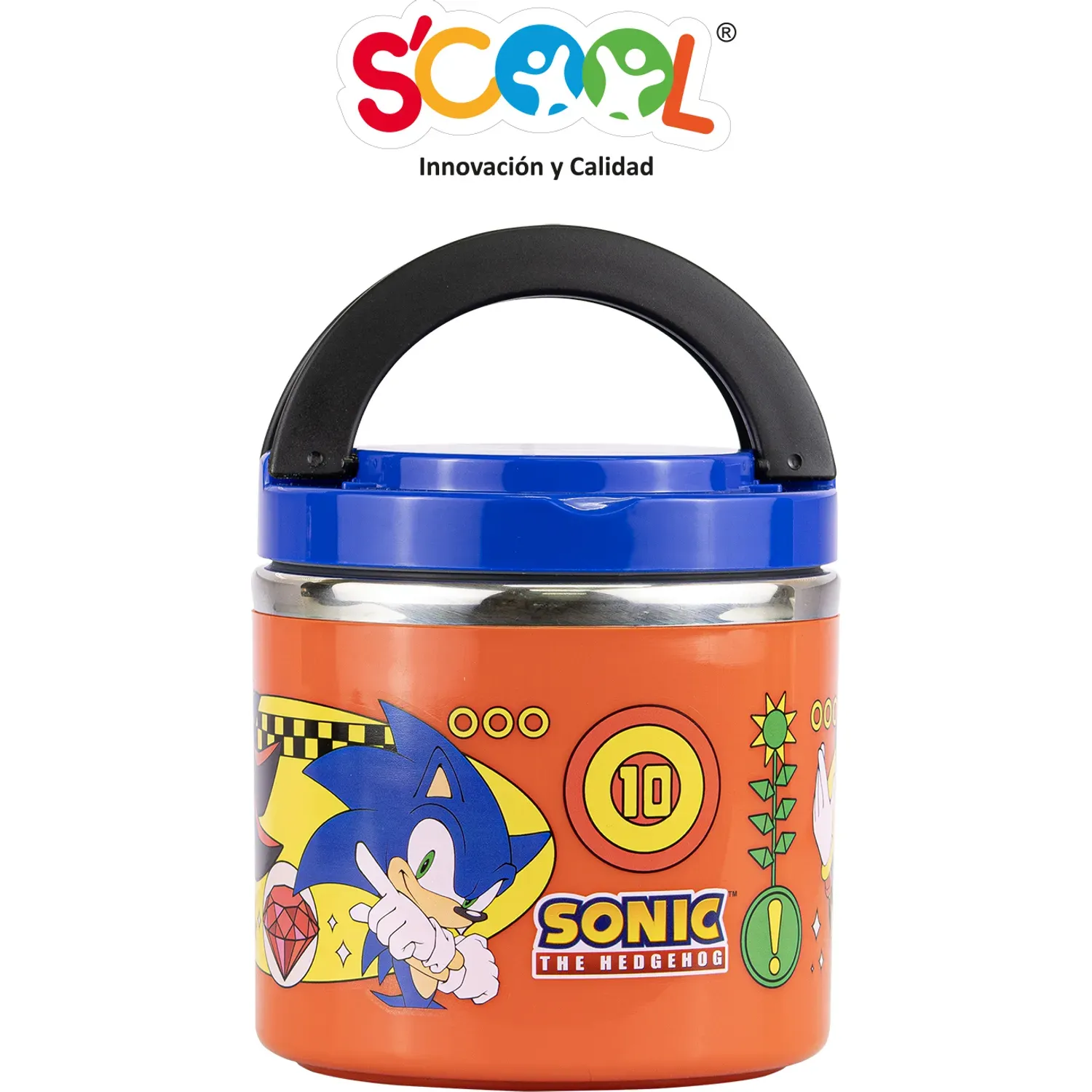 Termo Scool De Comida Niño 600ml Sonic color multicolor | Platanitos