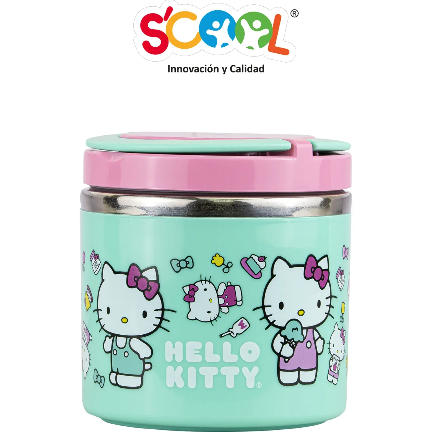 Termo Scool De Comida Niña 600ml Hello Kitty color multicolor | Platanitos