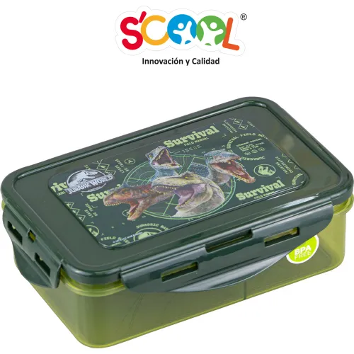 Scool  modelo Taper Niño Recto 640ml Con División Interna Jurassic 2025123017024453638  