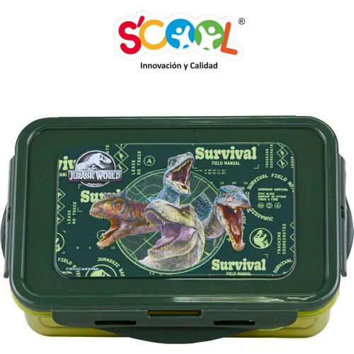 Scool Taper Niño Recto 640ml Con División Interna Jurassic