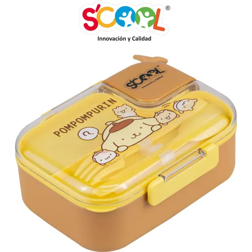 Scool modelo Taper Niña Acero Con Cubiertos Y División 1 Lt Pompompurin 2025123017024453659