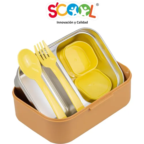 Scool Taper Niña Acero Con Cubiertos Y División 1 Lt Pompompurin
