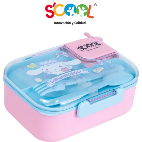Scool  modelo Taper Niña Acero Con Cubiertos Y División 1 Lt Cinnamoroll 2025123017024453668  