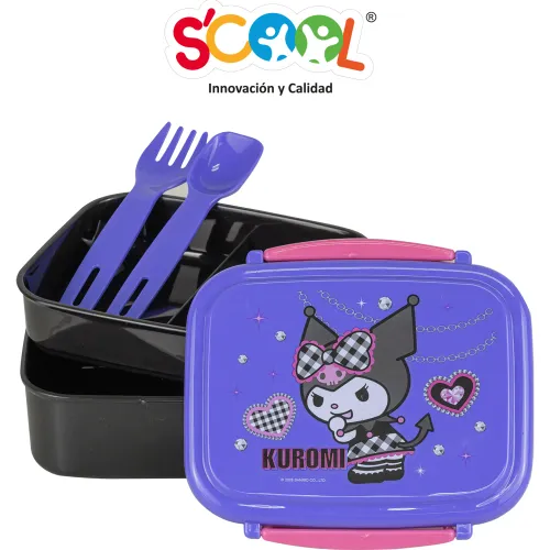 Scool modelo Taper Niña Lonchera Con Cubiertos Kuromi 2025123017024453671