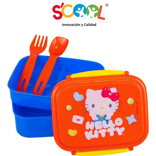 Scool  modelo Taper Niña Lonchera Con Cubiertos Hello Kitty 2025123017024453674  