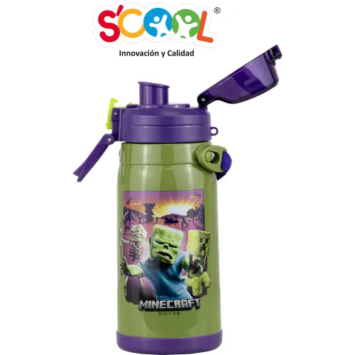 Scool Tomatodo Térmico Sin Caña 400ml Minecraft