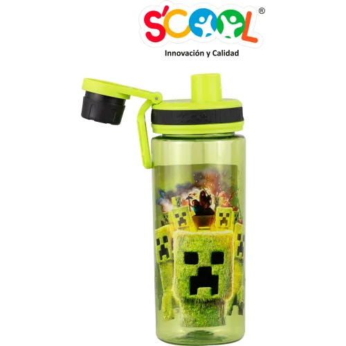 Scool Tomatodo Niño Con Tapa Rosca 500ml Minecraft