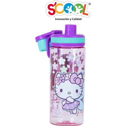 Scool Tomatodo Niña Con Tapa 500ml Rosca Hello Kitty