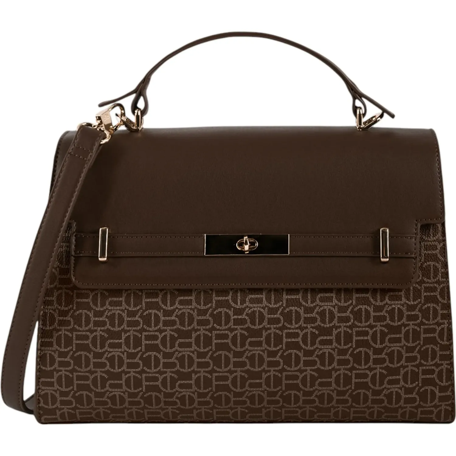 Bolso Crepier Mujer Flap Renata Mediano color marron | Platanitos