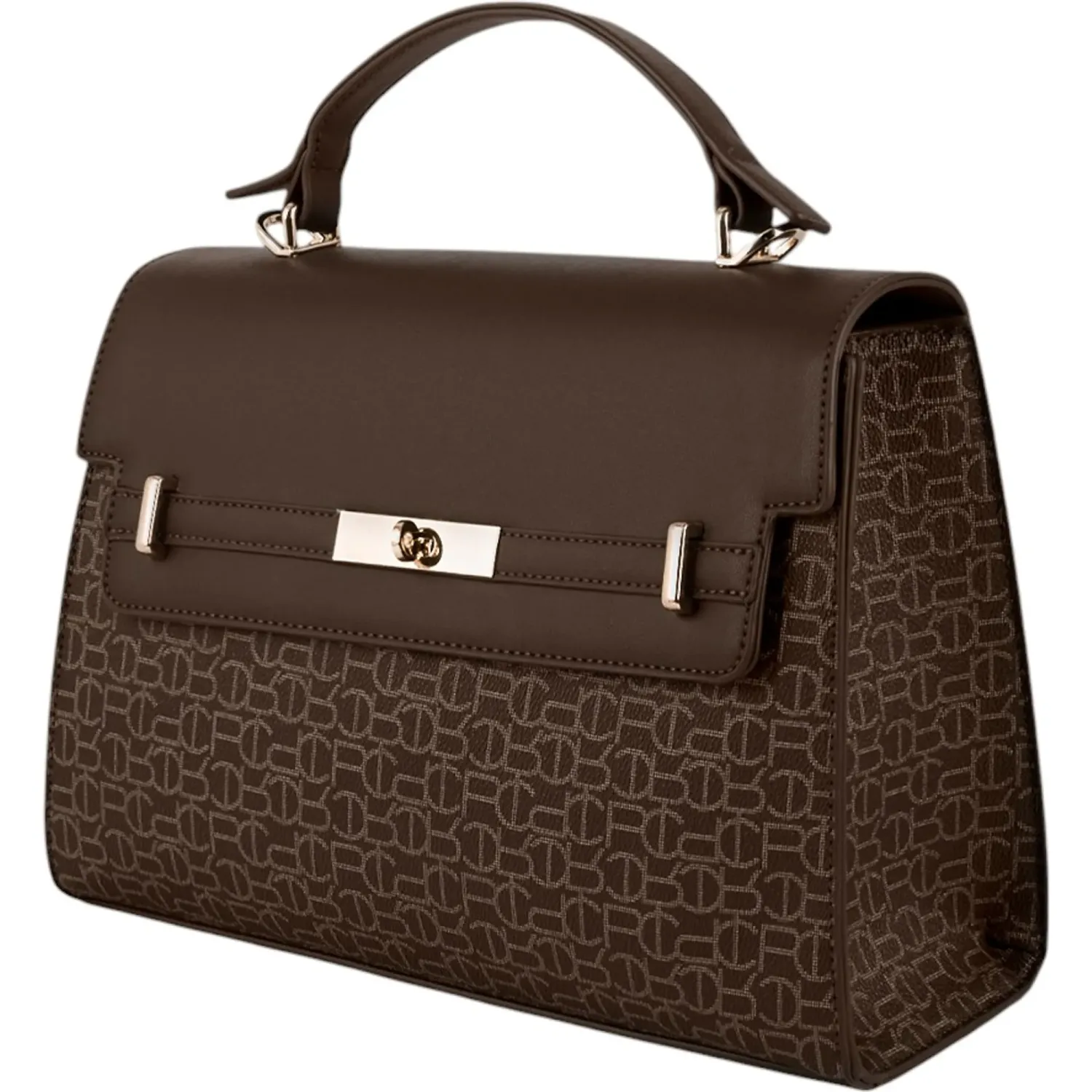 Bolso Crepier Mujer Flap Renata Mediano color marron | Platanitos