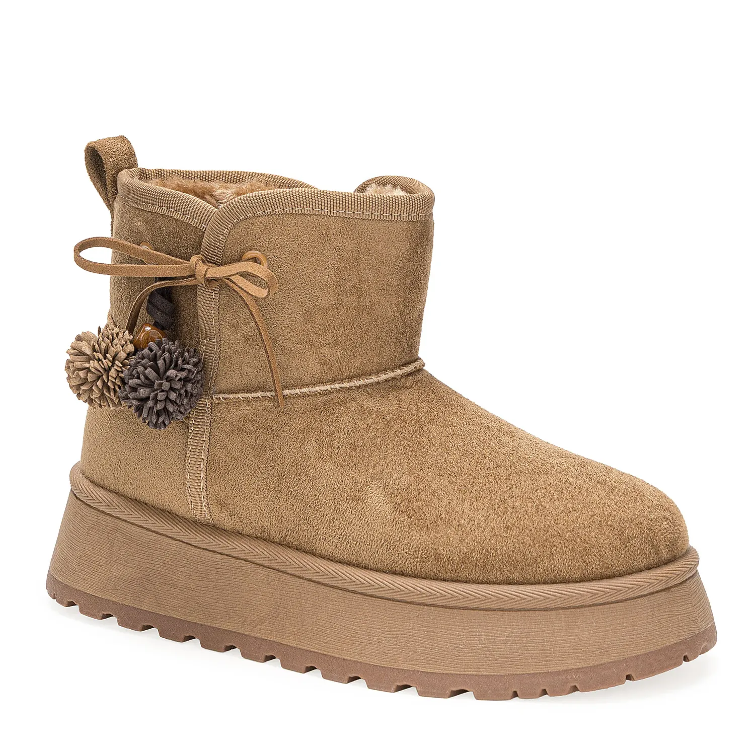 Botin Platanitos Dama Btchun Qapac color camel | Platanitos