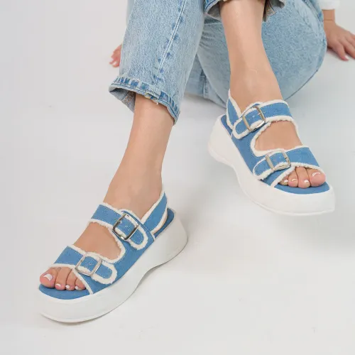 KUNCA Azul de Mujer modelo Sandalias Mujer Kendal azules mujer 2026010817201170432 CUERO VEGANO CUERO VEGANO