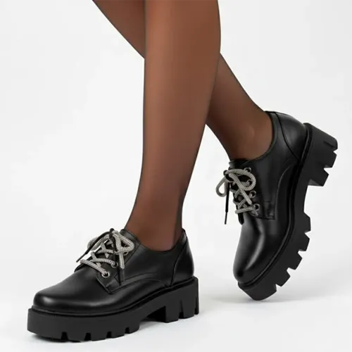 KUNCA Negro de Mujer modelo Oxford Mujer Mary negros mujer 2026010817201170883 CUERO VEGANO CUERO VEGANO