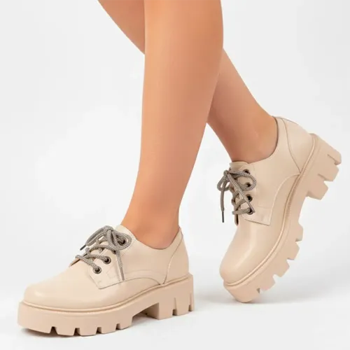KUNCA Beige de Mujer modelo Oxford Mujer Mary beiges mujer 2026010817201170892 CUERO VEGANO CUERO VEGANO