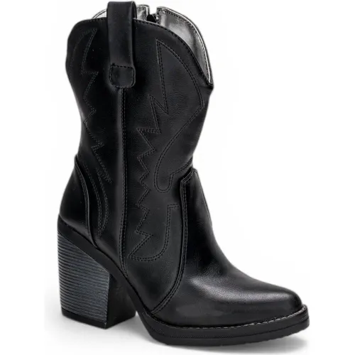 KUNCA Negro de Mujer modelo Botines Mujer Texana negros mujer 2026010817201171036 CUERO VEGANO CUERO VEGANO