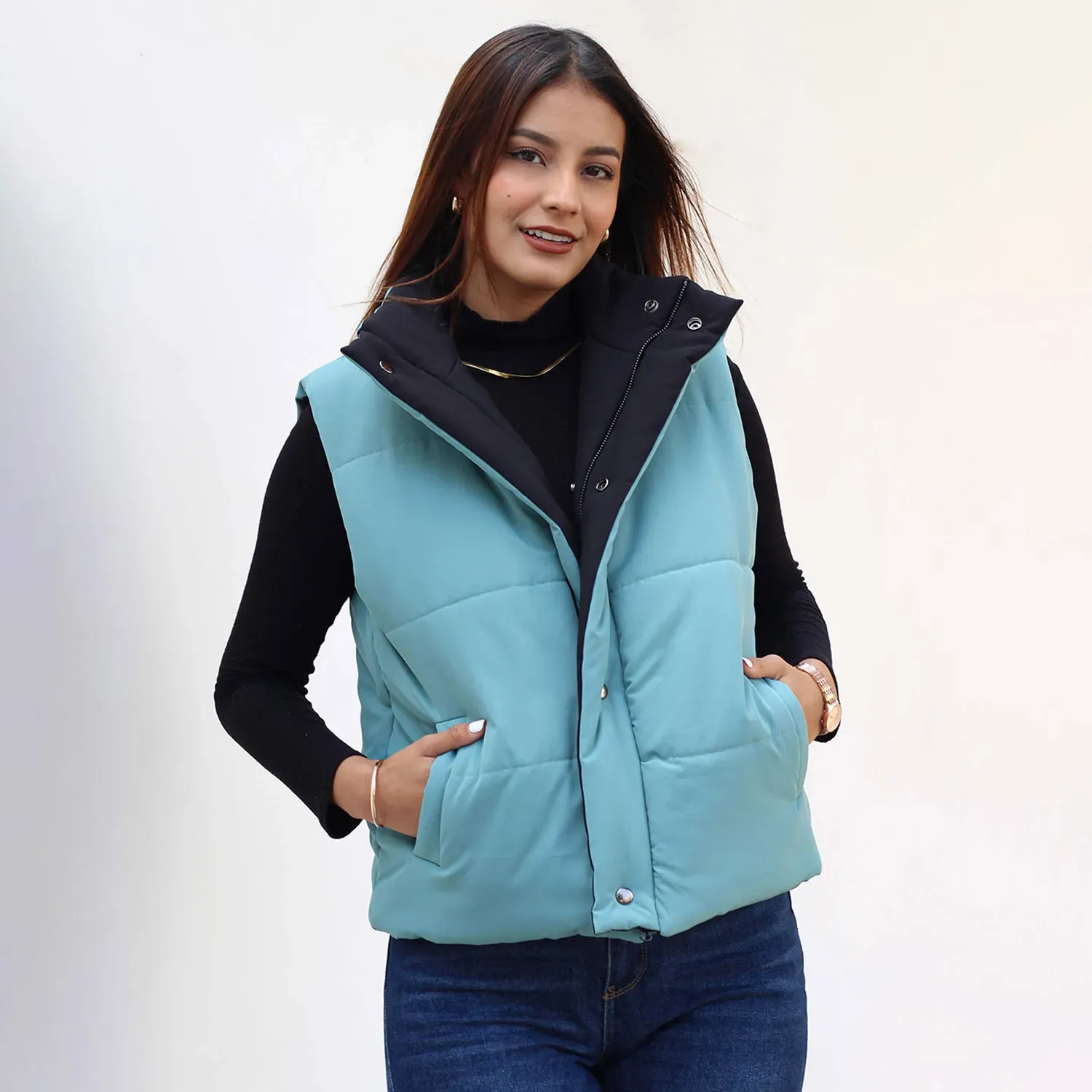 KUNCA Chaleco Kunca Mujer Berlin color jade | Platanitos