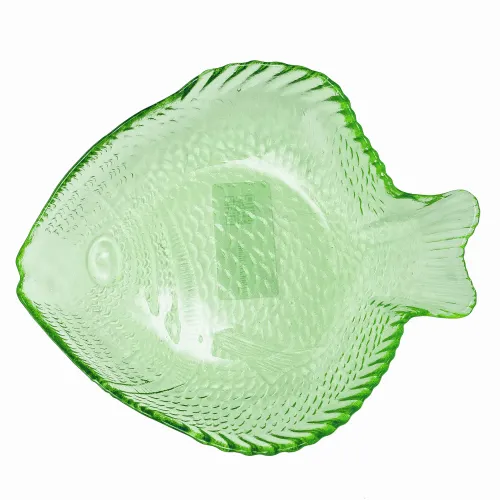 FLYING TIGER Verde modelo Fuente Pequeña De Vidrio Forma De Pescado 30029037 verdes 2026010913000760538