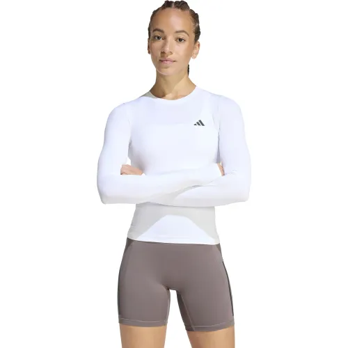 adidas Blanco de Mujer modelo Polera Training Mujer Pwr Ess C Ls blancos mujer 2026011304291871010  