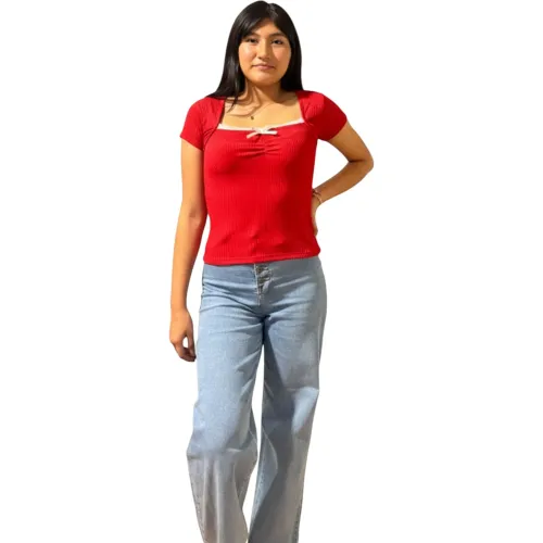 ANGELS Rojo de Mujer modelo Polo Con Lazo Mujer 005b rojos rojas roja mujer 2026011314564522807  