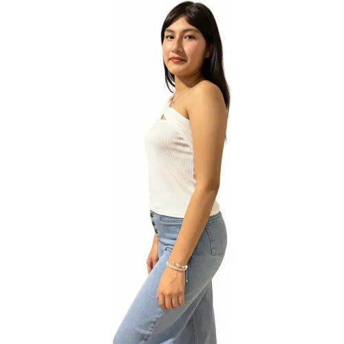 ANGELS Blusa Tiras Cruzadas Mujer 009b