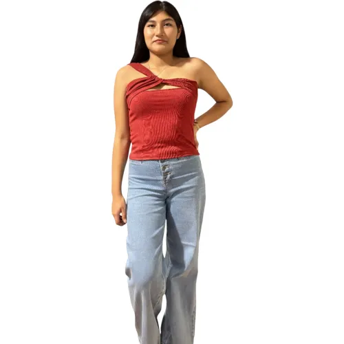 ANGELS Morado de Mujer modelo Blusa Tiras Cruzadas Mujer 009b vinos mujer 2026011314564522894  