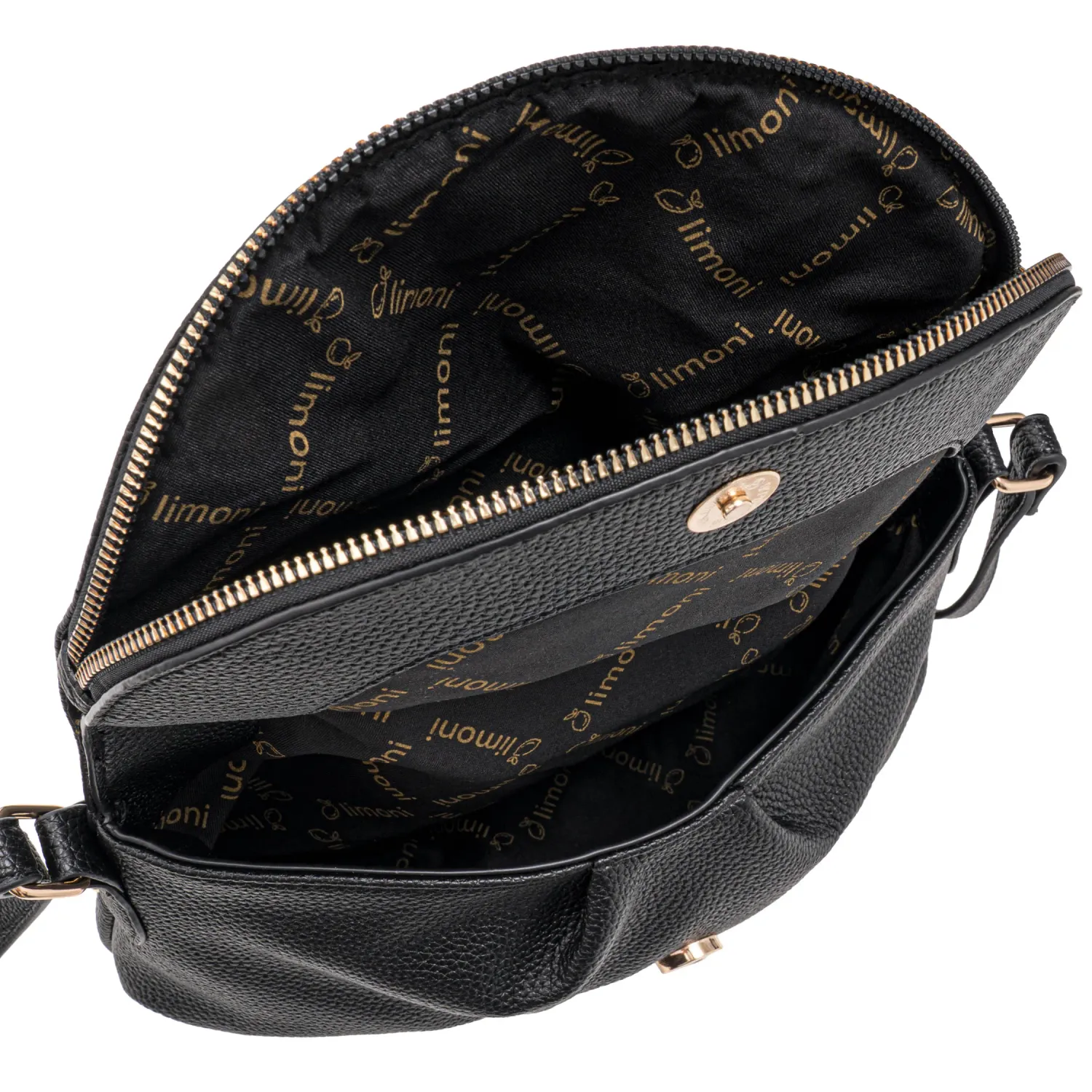 Cartera Limoni Casual Dama Amaranta color negro | Platanitos