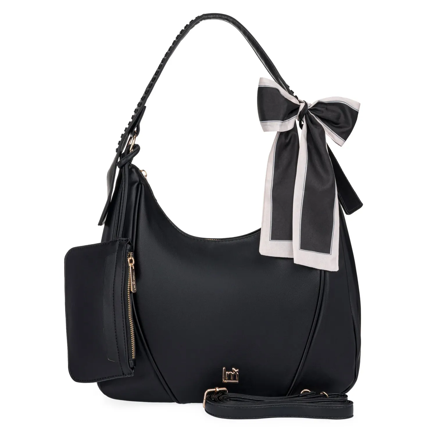 Cartera Limoni Casual Dama Rosalia color negro | Platanitos