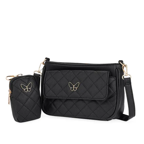 Cartera Limoni Casual Dama Lottie color negro | Platanitos