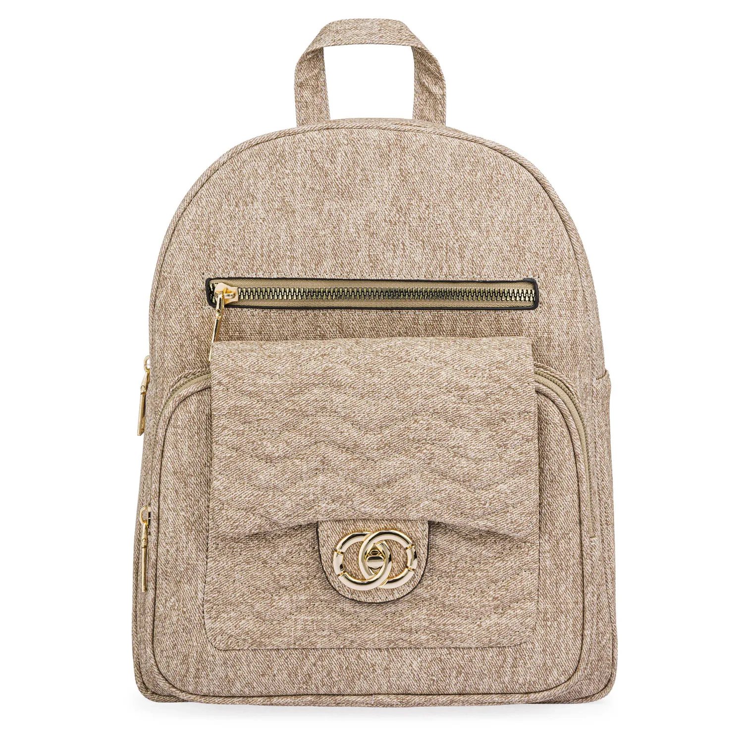 Mochila Limoni Dama Nahuel color beige oscuro | Platanitos