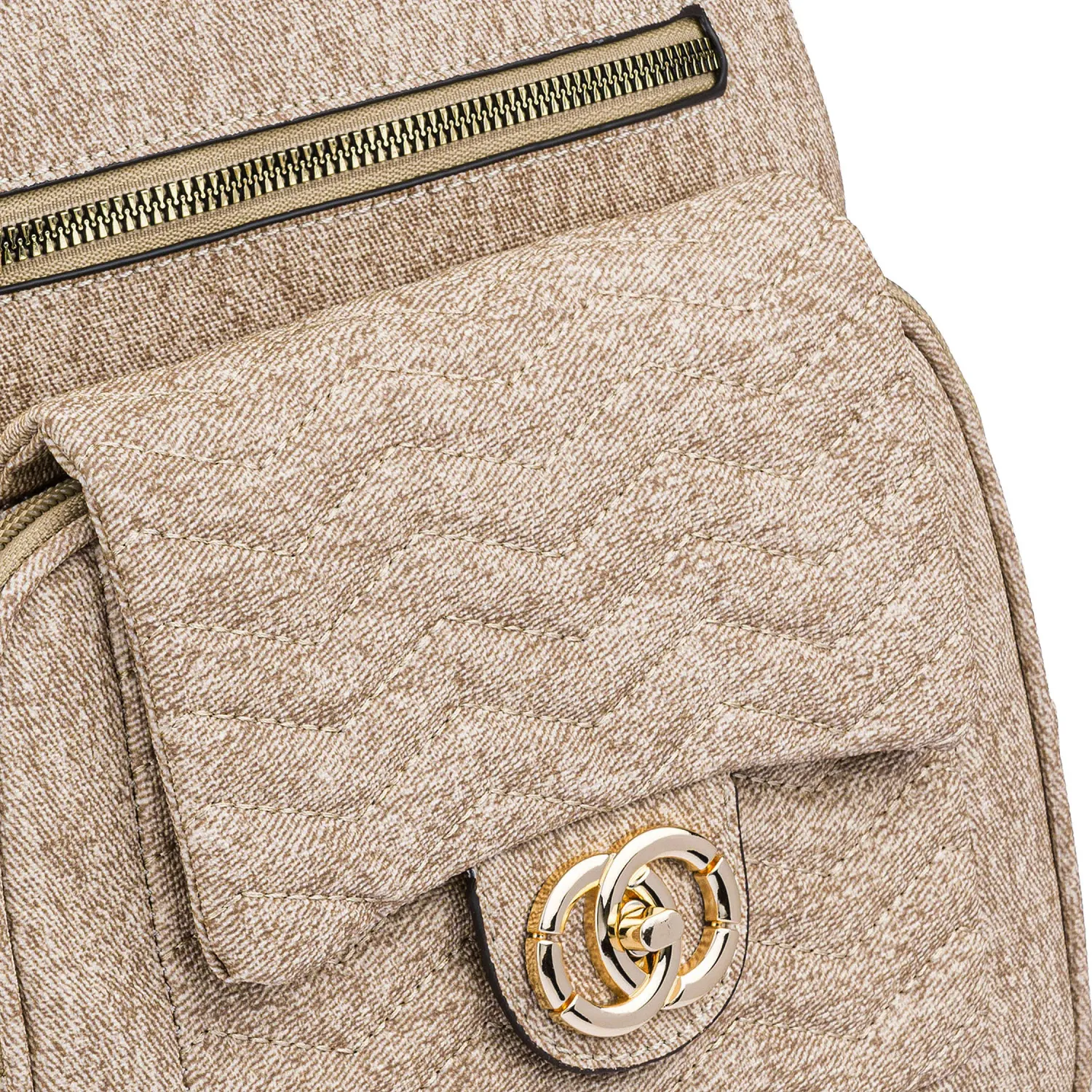Mochila Limoni Dama Nahuel color beige oscuro | Platanitos