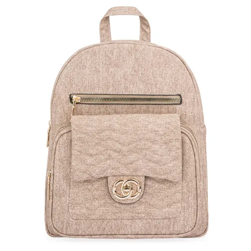Mochila Limoni Dama Nahuel color beige | Platanitos
